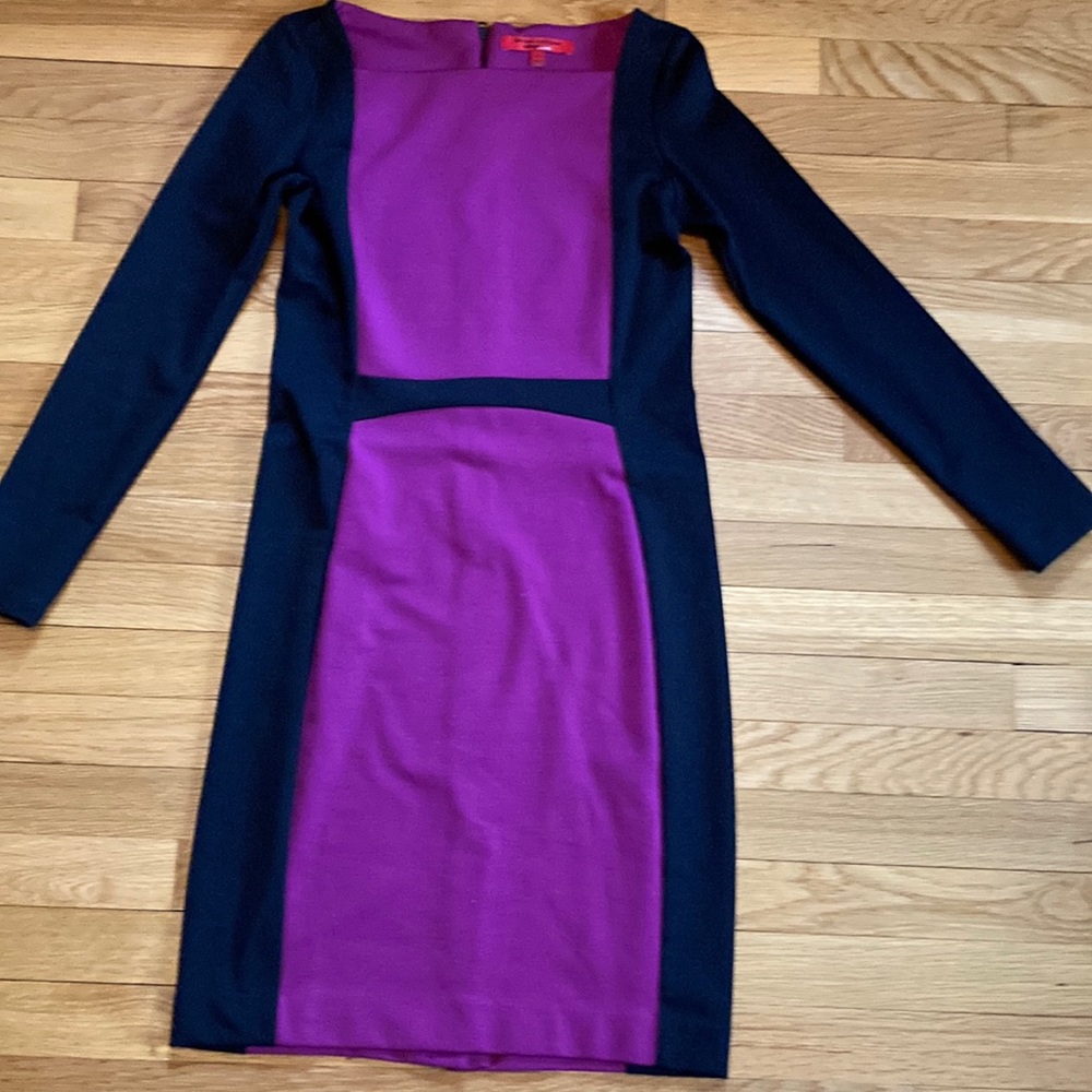 Narciso Rodriguez bodycon Dress size XS purple and black color block